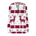 thumbnail image 4 of Ounisa Womens Stripe Sweatshirts 2025 Fall Fashion Clothes Half Zip Christmas Gifts Snowflake Elk Graphic Pullover Cropped Tops Workout Soft Outfits, 4 of 5