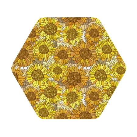 

Cauagu Sunflowers1 for Round Coaster Drink Coasters Set of 4 Leather Bar Beer Beverage Cup Mat for Drinks for Tabletop Protection & Coffee Table Decor
