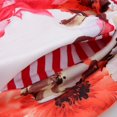 thumbnail image 4 of Tachiuwa Robe T-Shirt à Manches Courtes Imprimé Floral Rayé Col Rond Taille Haute pour Femmes - 4, TG, 4 of 9