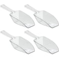 thumbnail image 1 of Cucharas medidoras grandes de plástico para hornear, despensa de cocina, comida para mascotas, lavandería, baño, 1/3 de taza, juego de 4, transparente, 1 of 6