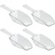 thumbnail image 1 of Cucharas medidoras grandes de plástico para hornear, despensa de cocina, comida para mascotas, lavandería, baño, 1/3 de taza, juego de 4, transparente, 1 of 6