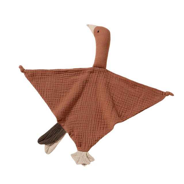 Lipstore Baby Security Blanket Comforting Towel Machine Washable Comfy Muslin Blanket for Brown