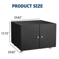 thumbnail image 3 of Towallmark 17.7" Metal Printer Stand With Storage,&nbsp;Mobile Rolling Printer Cart With Adjustable Shelf, Lockable Office Organizer For 3D/Inkjet Printers, Black, 3 of 8