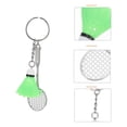 thumbnail image 1 of WRITWAA 2pcs Mini Badminton Racket Pendant Green Iron for Sports Lovers, 1 of 8