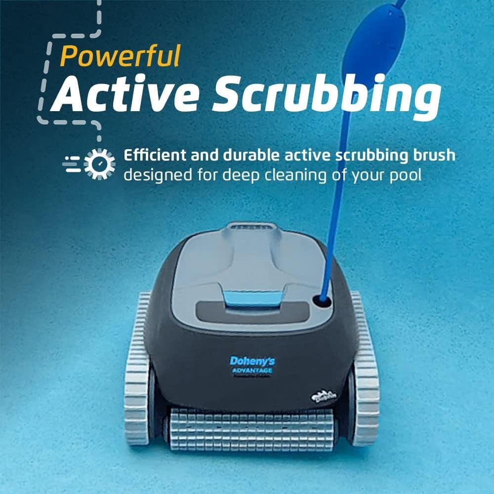 Dolphin Advantage Automatic Robotic Pool Vacuum Cleaner. Wall Climbing. Active Scrubber Brush. Ideal for In-Ground Pool Types up to 33 FT in Length