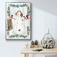 thumbnail image 5 of Folk Snowman Forest II - Framed Gallery Wrapped Holiday Canvas - 17 x 25 - Silver Frame, 5 of 8