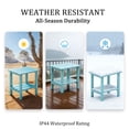 thumbnail image 4 of OTSUN Adirondack Outdoor Side Table Set of 2, 16" HDPE Patio Side Table with Shelf, Weather Resistant Easy Maintenance for Backyard Pool Porch Garden & Lawn, 4 of 11