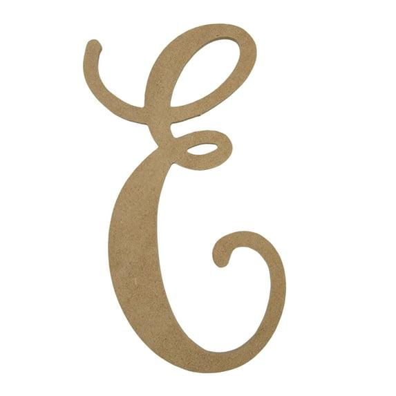 Wooden Letter Unfinished, Freestyle Font, Craft Cutout