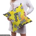 thumbnail image 5 of Ambesonne Floral Fabric by the Yard Upholstery, Greyscale Spring Field Motif, 1 Yard, Yellow Grey and Orange, 5 of 5