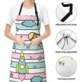 thumbnail image 4 of Kdxio Space Doodle Apron with Pockets Adjustable Kitchen Aprons for Men Women Waterproof Aprons for Cooking,Drawing,Crafting, Baking Household Cleaning, 4 of 8