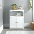 thumbnail image 6 of Redmon Contemporary Double Door Cabinet with Open Shelf, 25.25 inch Wide x 33.25 inch Tall, White, Particle Board, 6 of 8