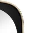 thumbnail image 5 of LuxenHome 30-Inch Tall Oblong Slim Black with Gold Iron Metal Frame Wall Mirror, 5 of 7