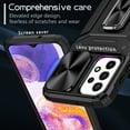 thumbnail image 4 of TECH CIRCLE Case for Samsung Galaxy A23 Phone Cover with Magnetic Kickstand + Metal Ring Holder + Lens Cover, Shockproof Hybrid PC+TPU Covers [360° Rotating Bracket] [Corner Protection] - Black, 4 of 8