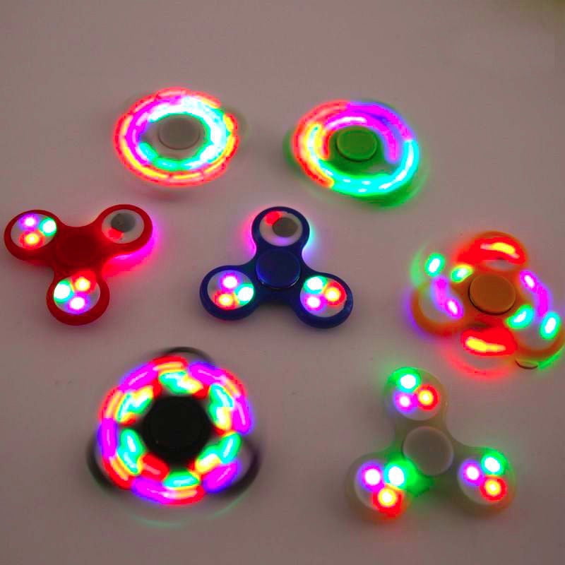 8 Colors LED Bluetooth Speaker Hand Spinner Fidget Finger Gyro EDC Stress Toy 