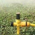 thumbnail image 4 of Aspersor Sistema de riego por aspersión trípode de rotación de 360 ​​grados para jardín amarillo 5 piezas, 4 of 6