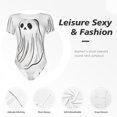 thumbnail image 4 of Fotbe Cute Ghost Simple Drawing Body de Mujer con Cuello Redondo y Mangas Cortas, Sin Mangas Ajustado, Suave, Cómodo y Básico-Medium, 4 of 7