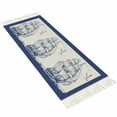 thumbnail image 2 of Nautical Sailboat Hallway Runner Rug 2x6ft,Navy Blue Ocean Seagull Waves Ship Washable Woven Living Room Bedroom Kitchen Bathrom Carpet with Tassels,Indoor Outdoor Throw Door Mat for Entryway, 2 of 5