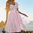 thumbnail image 1 of UANWENN Robe Femme Manches Courtes Performance de Scène Robe Maxi Manches Longues Robe pour Femmes Col en V Robe Tunique Unie Été Robes Col en V pour Femmes Courtes, 1 of 8