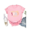 thumbnail image 3 of Xuanfei Women Vintage 1983 Original Parts Letter Print Round Neck Short Sleeve T-Shirt, 3 of 7
