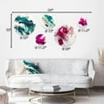 thumbnail image 4 of Designart "Tropical Turquoise Joyfulness II" Abstract Liquid Ink Metal Wall Art Set of 5 Piece, 4 of 5