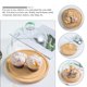 thumbnail image 4 of Bandeja de madera para servir cupcakes con forma de terrario, cubierta para exhibir alimentos con protección contra el polvo, 4 of 6