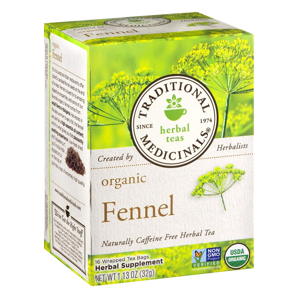 Traditional Medicinals, Organic Fennel, Tea Bags, 16 Ct