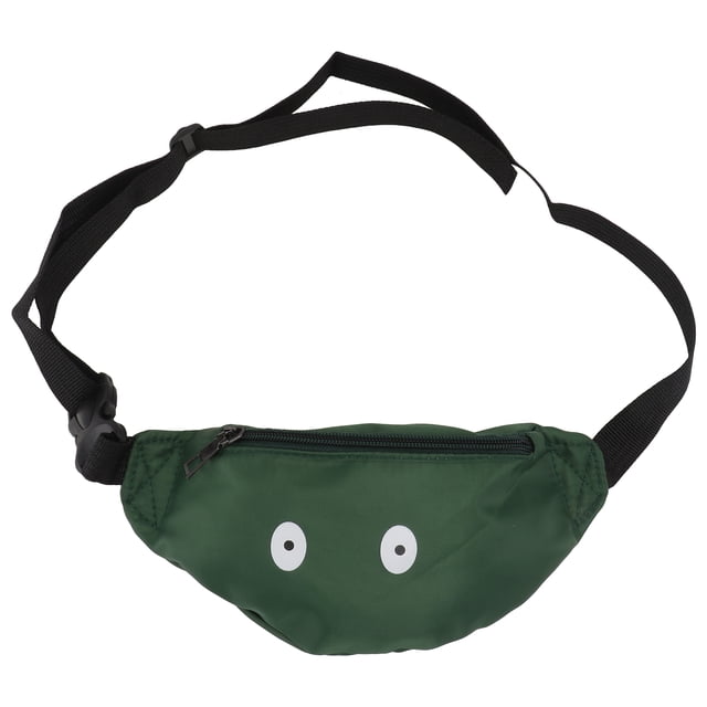 Miangastore 1 Ensemble Sac Banane Vert en Nylon Sac de Taille pour Enfant avec Fonction de Rangement Forme Carrée