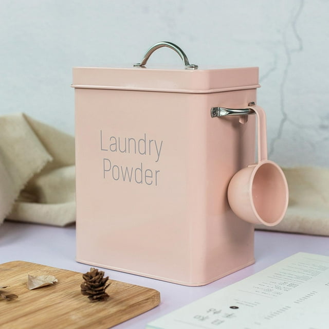 Estuche de Lavandería Multiusos Macarena Almacenamiento de Lavado Lata de Grano Seco Organizador Bote Rosado 23x182x157 cm Contenedor de detergente para ropa