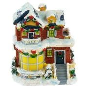 Northlight 4" Two Story Snowy House Christmas Village Decoration