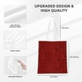 thumbnail image 4 of YFYANG Reusable Cotton Canvas Tote Shopping Bag, Maroon Abstract Geometry Washable Portable Grocery Bag for Daily Travel, 4 of 8