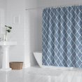 thumbnail image 2 of Blue Geometric Striped Pattern Shower Curtain 72"x72" ,Bathroom Decorative Shower Curtains Set with 12 Hooks,Modern Waterproof Washable Shower Curtain, 2 of 6