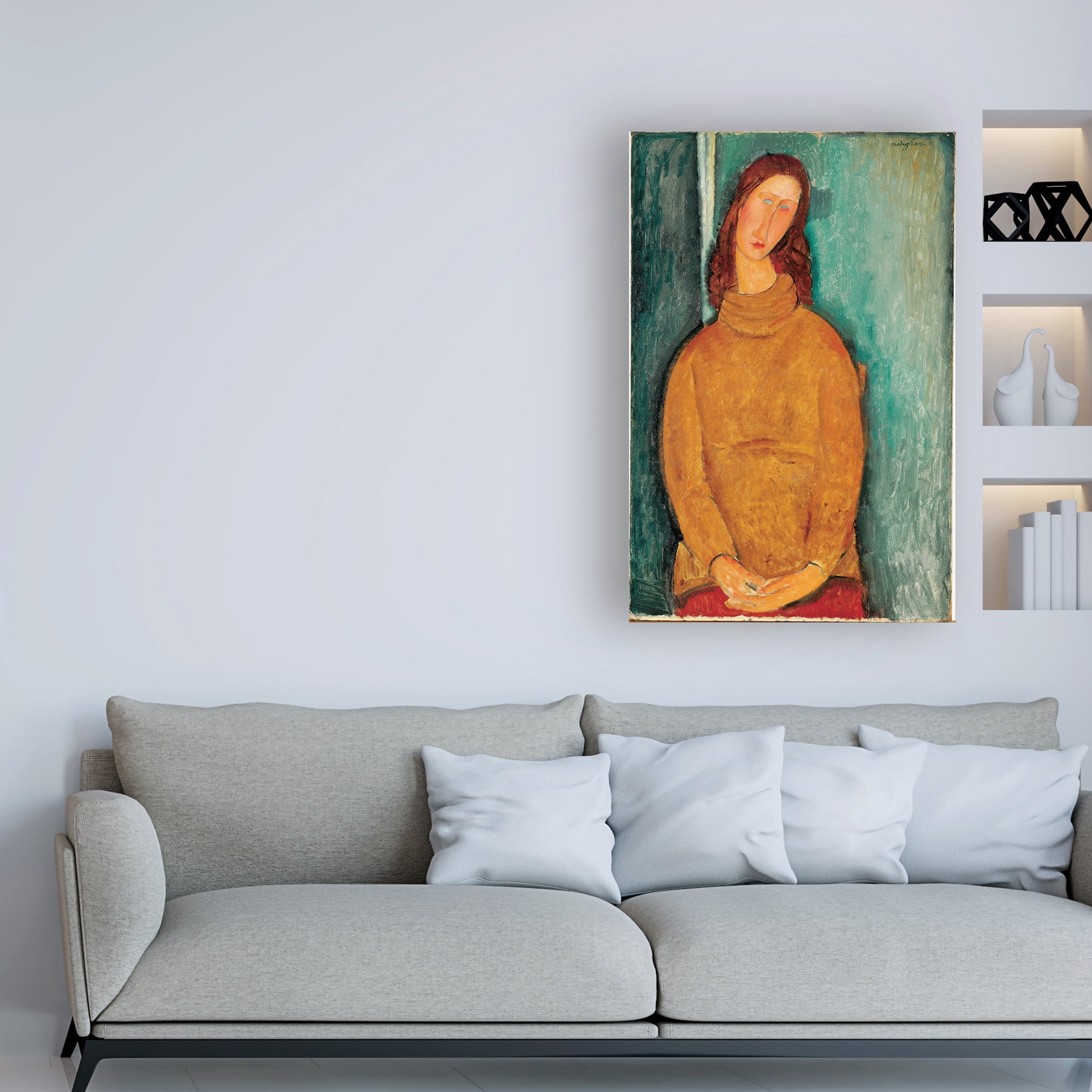 Modigliani 'Portrait of Jeanne Hebuterne' Canvas Art