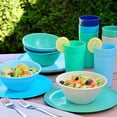 thumbnail image 3 of GHSDFBB 18 Piece Plastic Kitchen Dinnerware Set, Plates, Dishes, Bowls, Cups, Service for 6 (Coastal Colors), 3 of 5