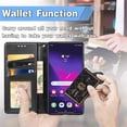 thumbnail image 6 of for Samsung Galaxy S24 Ultra Phone Case Wallet Card Holder, Premium PU Leather Stand Flip Wrist Strap Magnetic Closure Shockproof Protective Wallet Case Cover for Samsung Galaxy S24 Ultra, Black, 6 of 6