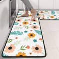thumbnail image 2 of Kitchen Rugs Sets Of 2,Pioneer Flower Floral Print Pattern Anti Fatigue Kitchen Mat Rugs Non Slip Washable,Decorative Kitchen Floor Mats for Kitchen,Sink,Laundry,17X47 Inch, 2 of 5