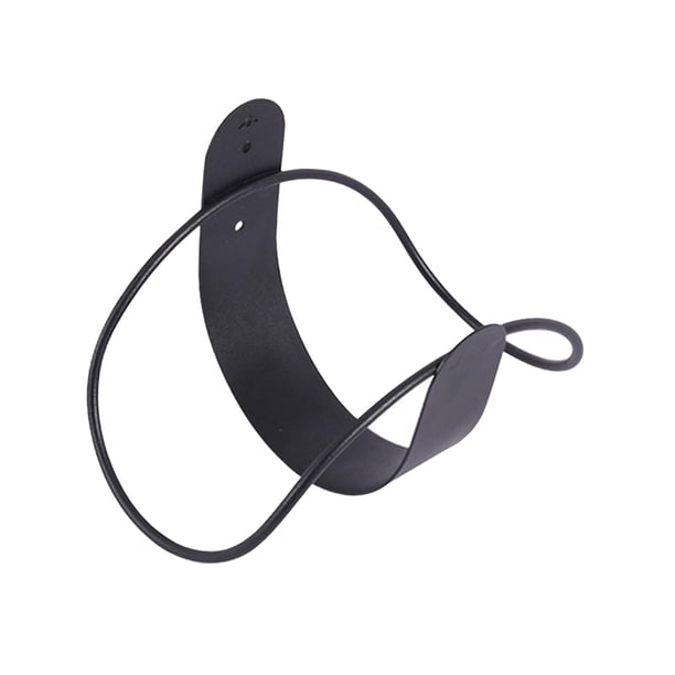 Colgador de manguera de agua, soporte para manguera, ahorro de tuberías, organizador de manguera de metal, almacenamiento para jardín Negro