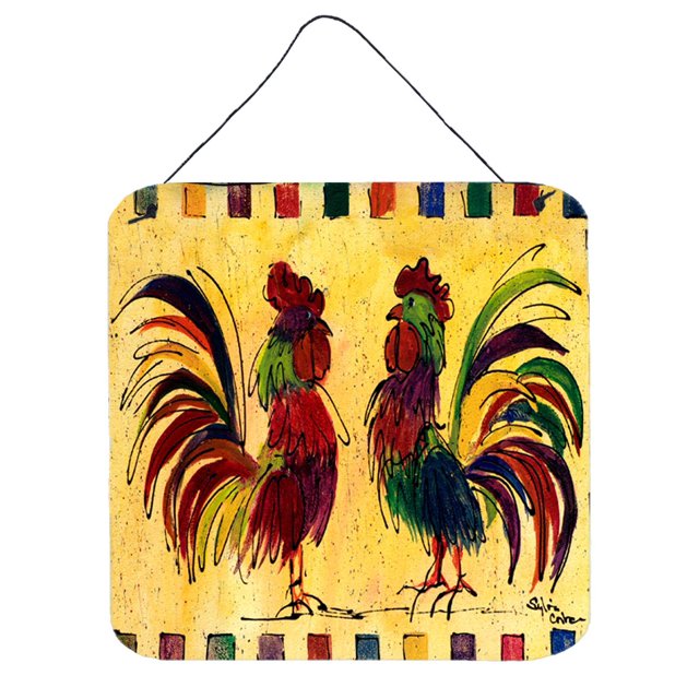 Cartel de Aluminio con Gallo de Caroline's Treasures 15x15 cm