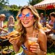 thumbnail image 5 of Gafas de sol sin montura con forma de estrella: gafas patrióticas con la bandera de EE. UU. para el Día de la Independencia, desfiles del Día de los Caídos, accesorios para fotomatón y recuerdos, 5 of 6