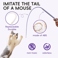 thumbnail image 4 of 2pz Juguete Interactivo Para Gatos Cola De Rata De Silicona Belug,Rosa, 4 of 5