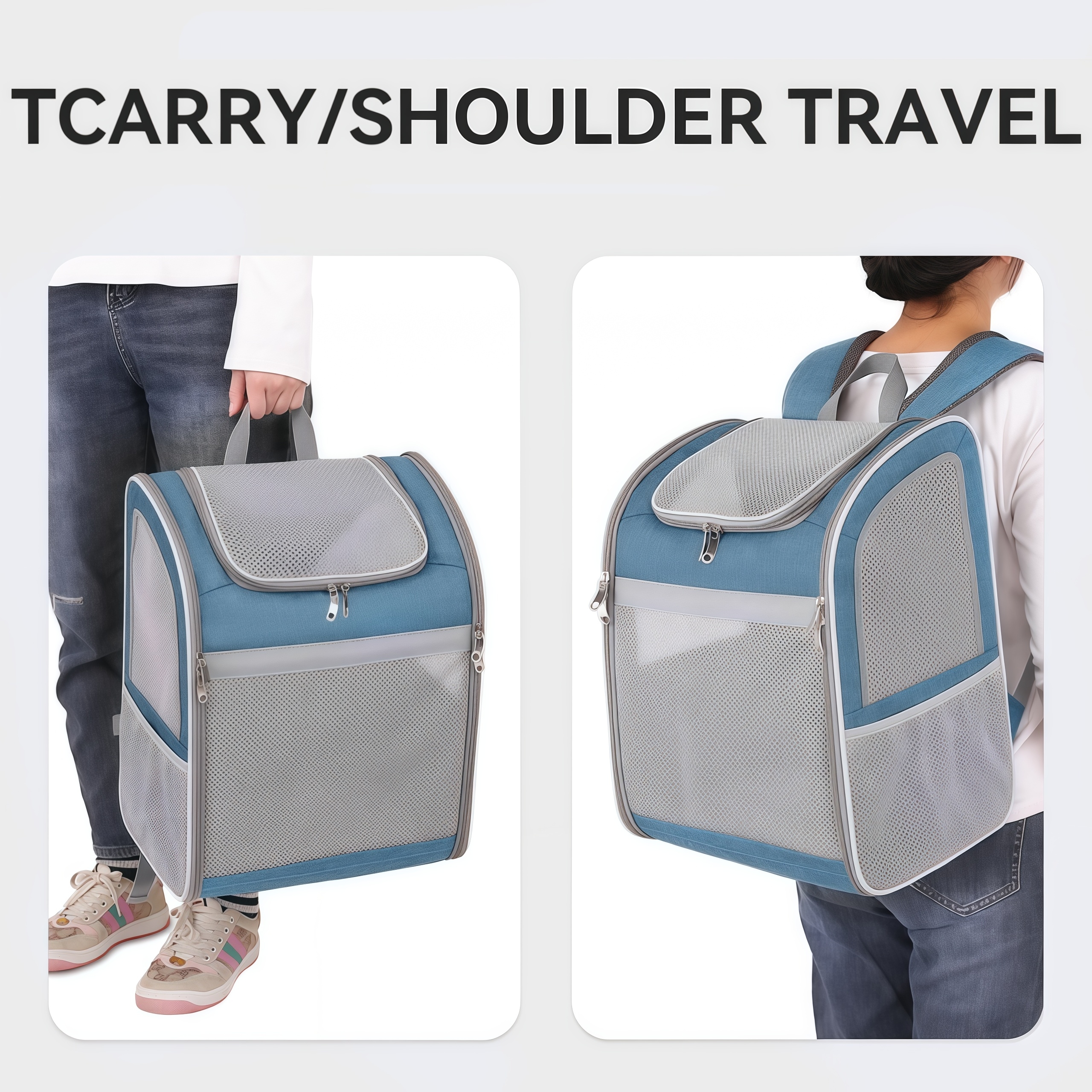 Foldable Breathable Pet Backpack For Dogs And Cats Travel Comfort Bag