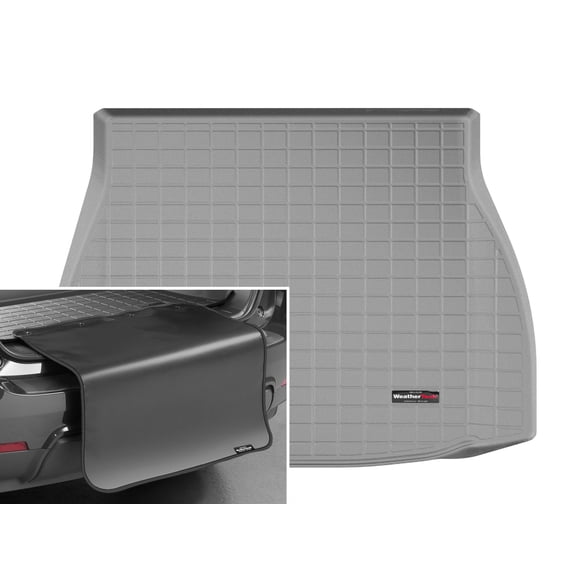WeatherTech Cargo Trunk Liner with Bumper Protector compatible with 2021-2024 Toyota Venza - Behind 2nd Row w/ Bumper Protector, Grey