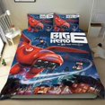 thumbnail image 1 of Big Hero 6 Conjunto de sábanas temático, trío de piezas, cómodo y amigable con la piel, diseño único, regalo de decoración para el hogar para familiares, amigos y fans,173cm *218cm, 1 of 6
