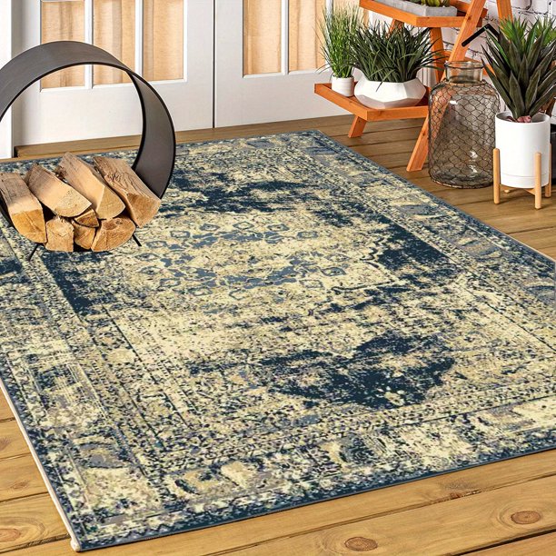 1pc Large Vintage Boho Rug Outdoor Indoor Rugs For Patios Clearance