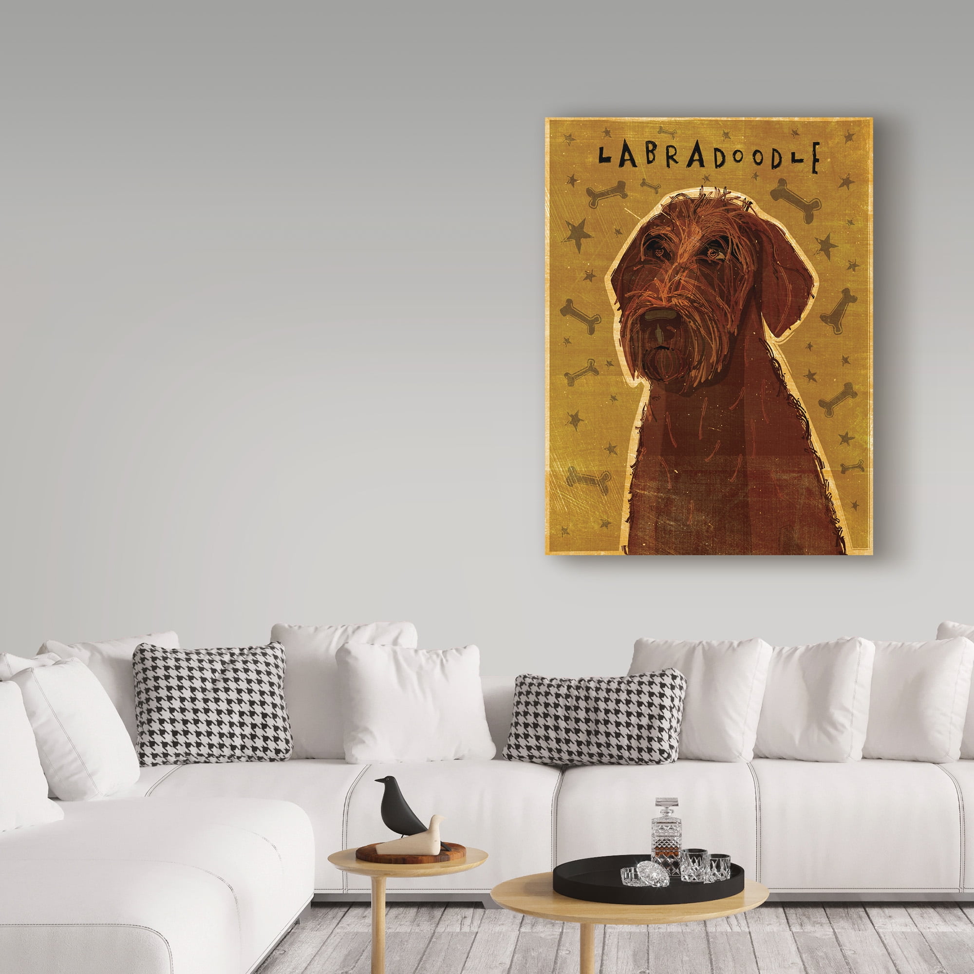 Trademark Fine Art 'Chocolate Labradoodle' Canvas Art by John W. Golden