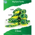 thumbnail image 3 of Real Planet 8.75" Green Big Eyes Sea Turtle Realistic Stuffed Animal, Sea Turtle Ocean Plush Toy & STEM Learning Gift for Birthday Boys & Girls, 3 of 6