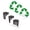 Green, variant on vlrwzc Recycle Sticker, 6 Pcs Self-Adhesive Recycle and Trash Bin Logo Stickers, Round Recycling Logo Sticker for Trash Can Recycle Bin Garbage Containers