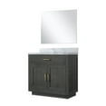 thumbnail image 2 of Abbey 84 in W x 22 in D Grey Oak Double Bath Vanity and Cultured Marble Top, 2 of 8