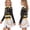 C, variant on G'irl's Costume Set for Halloween, Black & Gold Idol Stage Cosplay Outfit for Performance Accessories, Skirt & Top