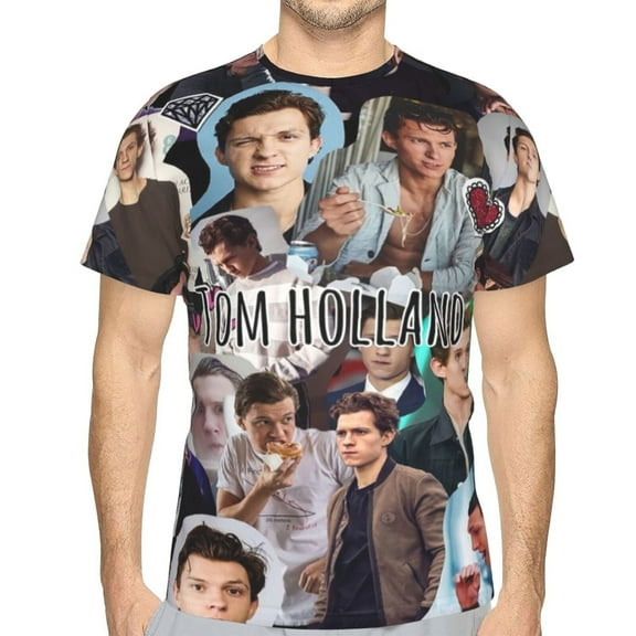 Tom Holland Unisex 3d Pattern Printed Short Sleeve T-Shirts Casual Graphics Tees Small