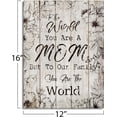 thumbnail image 5 of Thanksgiving Gifts for Mom, To The World You Are A Mom, But To Our Family You Are The World Blessing Quotes Canvas Wall Art Rustic Home Décor for Living Room Bedroom Christmas Birthday Gifts, 5 of 6